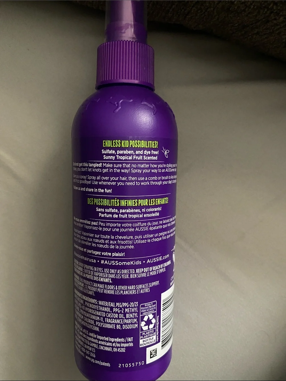 Aussie Kids Moist Detangler Spray - Purple & Green